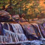 New England falls with rocks
